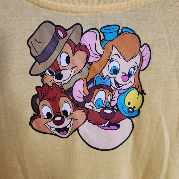 Disney Chip 'n Dale Rescue Rangers Yellow Tee Large - Picture 3 of 4